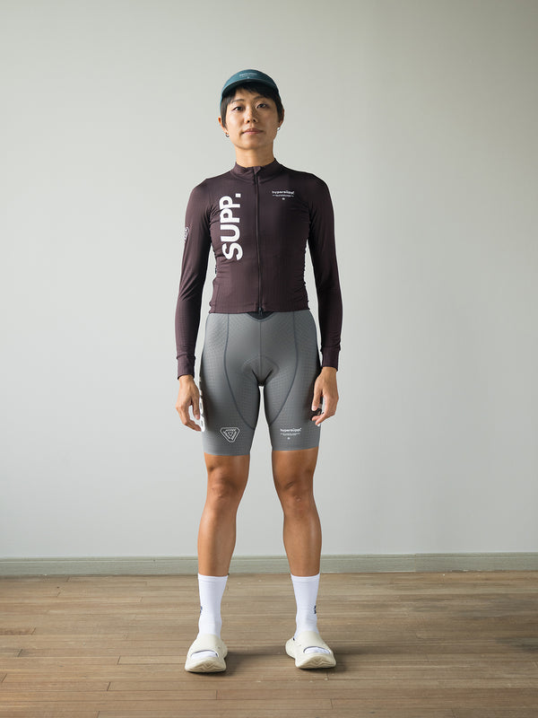 Women's SUPP. Fleece Long Sleeve Jersey 10-20℃ - Fudge