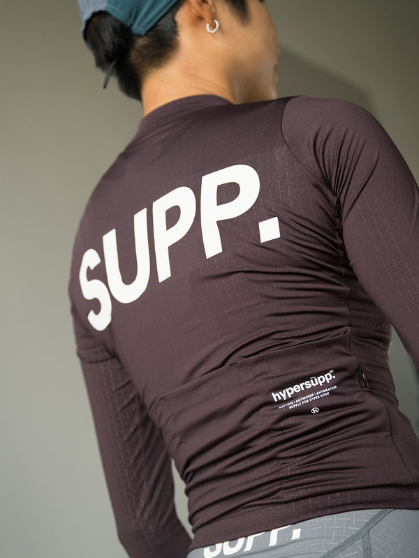 Women's SUPP. Fleece Long Sleeve Jersey 10-20℃ - Fudge