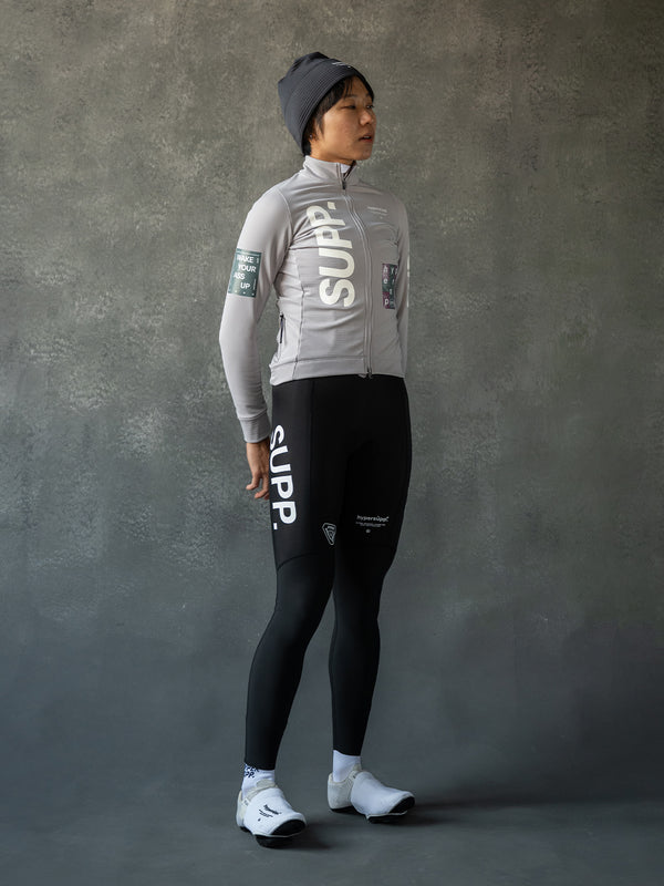 Women's Windproof Thermal Long Sleeve Jersey 0-10℃ - Gull Gray