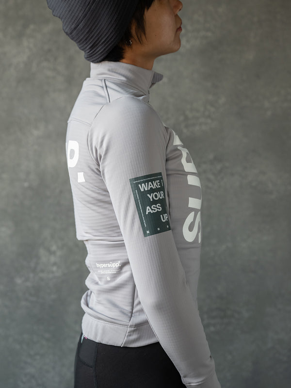 Women's Windproof Thermal Long Sleeve Jersey 0-10℃ - Gull Gray