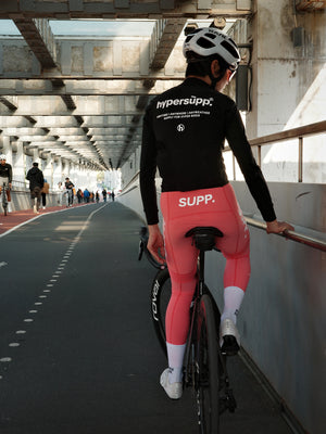 Women's Windproof Thermal Long Sleeve Jersey 0-10℃ - Black