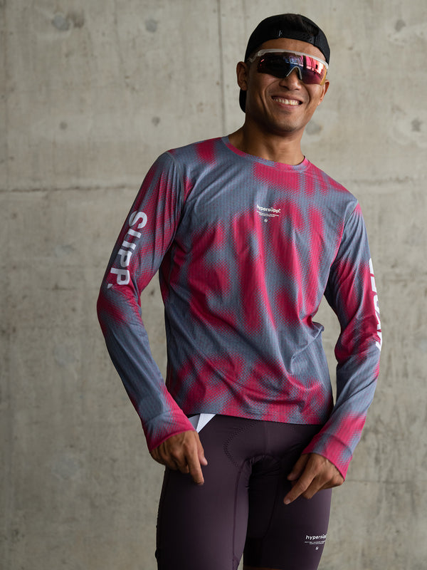 Men's Wildway Long Sleeve Quick-Dry T-Shirt  - Gray Pink