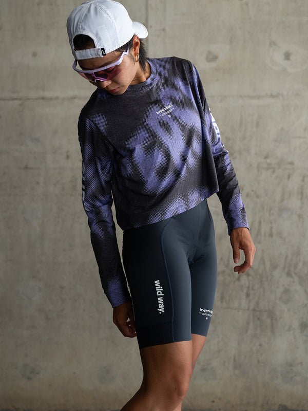 Women's Wildway Long Sleeve Quick-Dry T-Shirt  - Black Purple