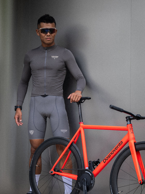 Men's Performance Fleece Long Sleeve Jersey 10-20℃ - Granite Gray