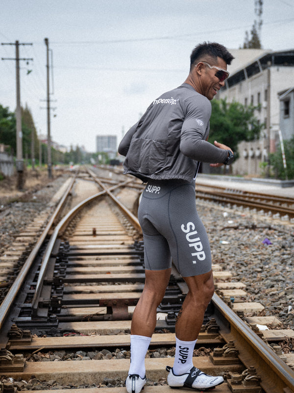 Men's Performance Fleece Long Sleeve Jersey 10-20℃ - Granite Gray